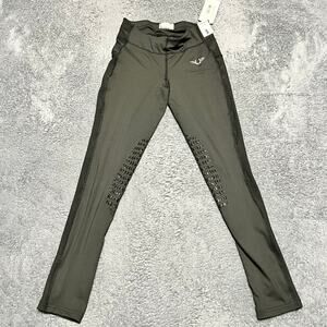 Tuff Rider Pants Womens Small Breeches Pull On Horse Riding Stretch Green